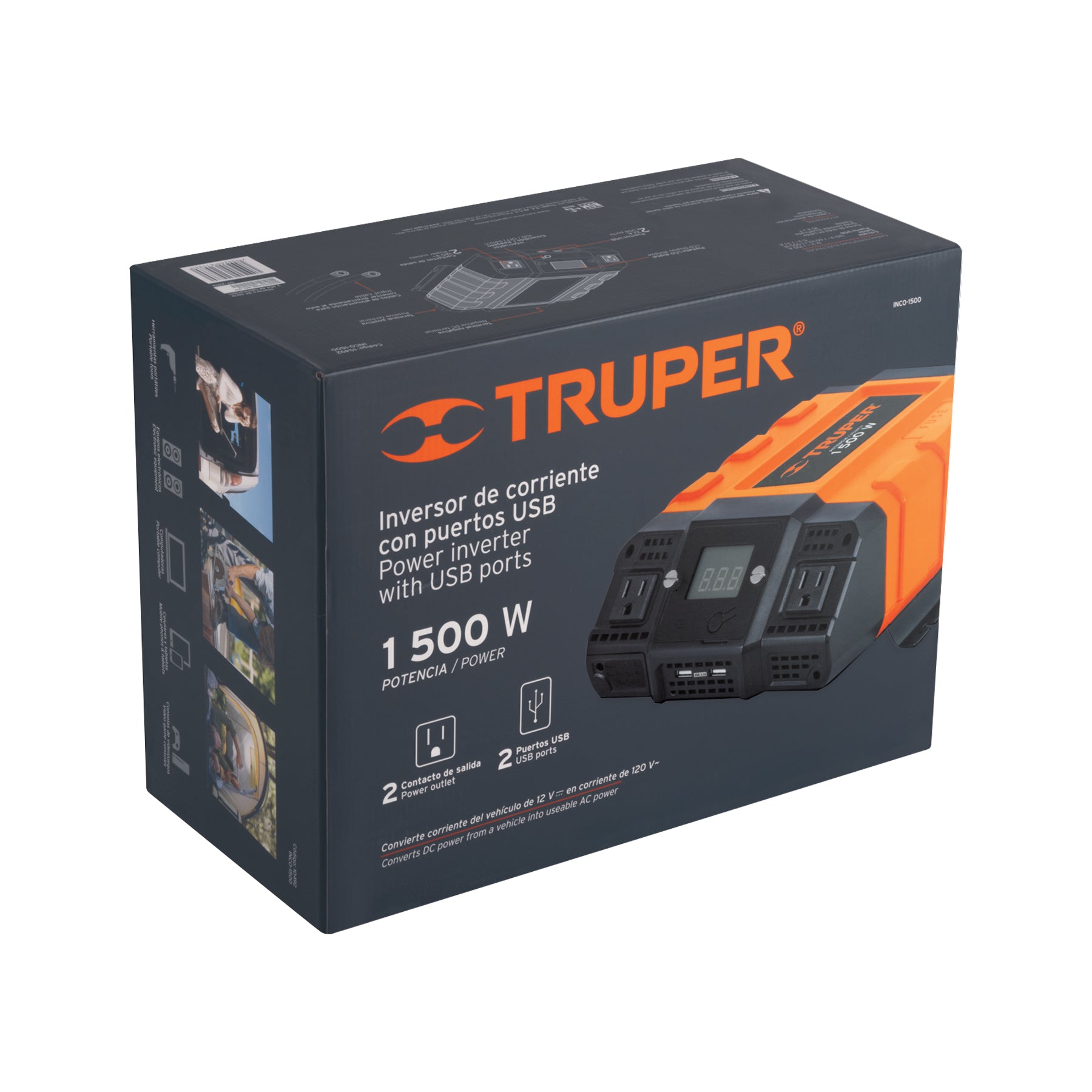 Automotriz - Inversor De Corriente Truper 1500W