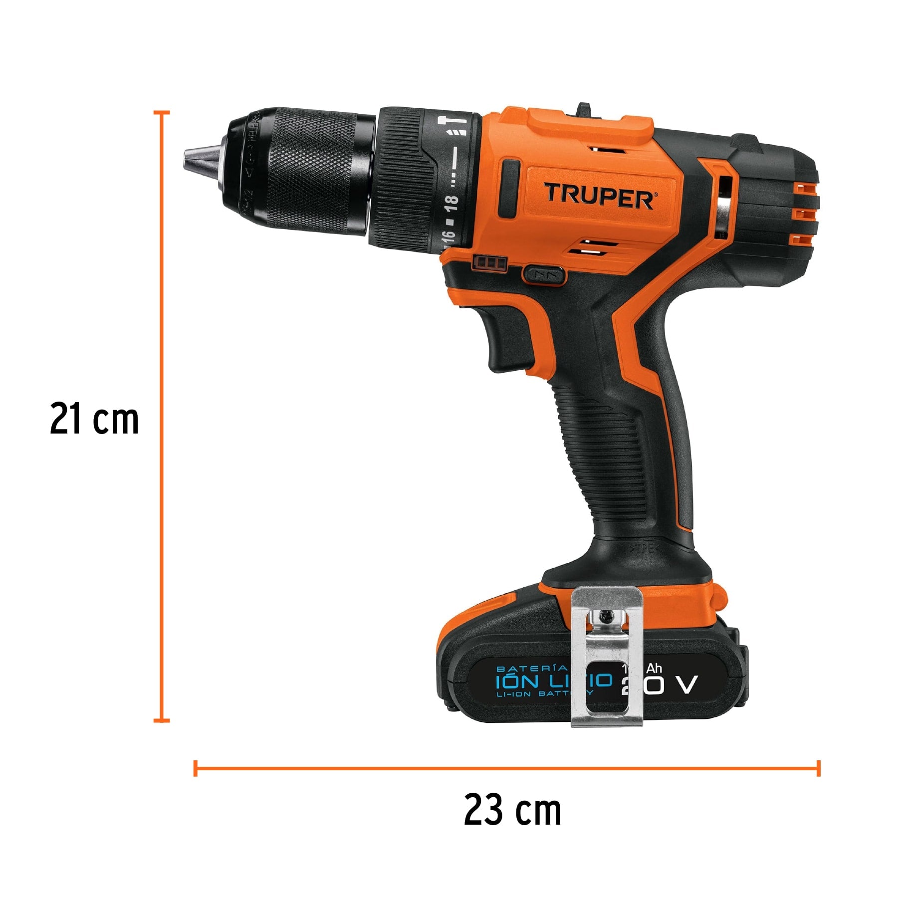 Herramientas - Rotomartillo Inalámbrico Truper 18 V, 1/2"